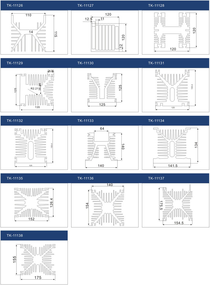 变频器配套系列型材散热器(75-81)
